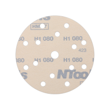 Set de disque abrasif auto-agrippant Ø150 mm NTools HMF 7 - 15 trous, anti-encrassement, boîte de 100