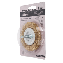 Brosse métallique NTools Wire Brush - Tige hexagonale 1/4, pour perceuse et visseuse