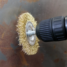 Brosse métallique NTools Wire Brush - Tige hexagonale 1/4, pour perceuse et visseuse