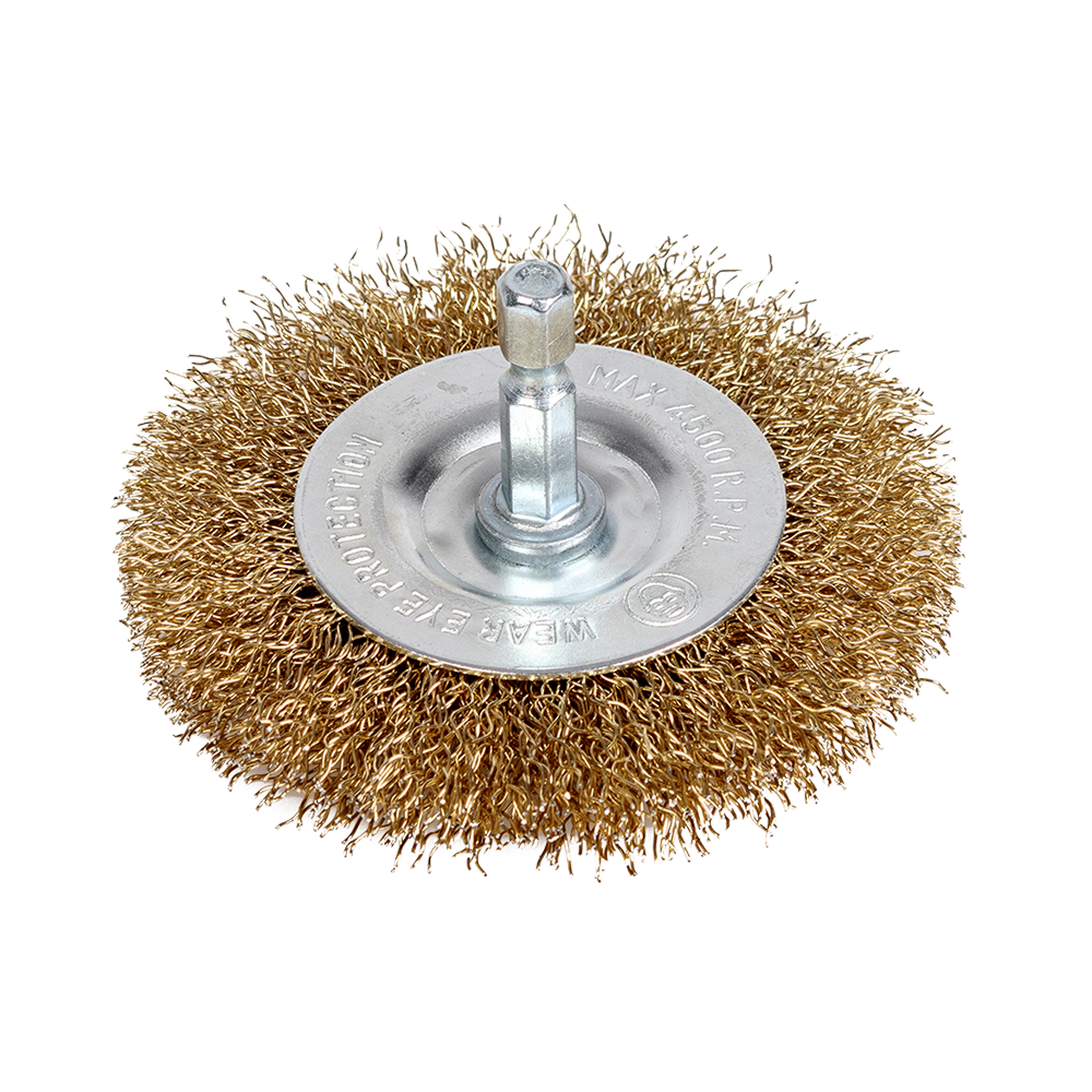 Brosse métallique NTools Wire Brush - Tige hexagonale 1/4, pour perceuse et visseuse