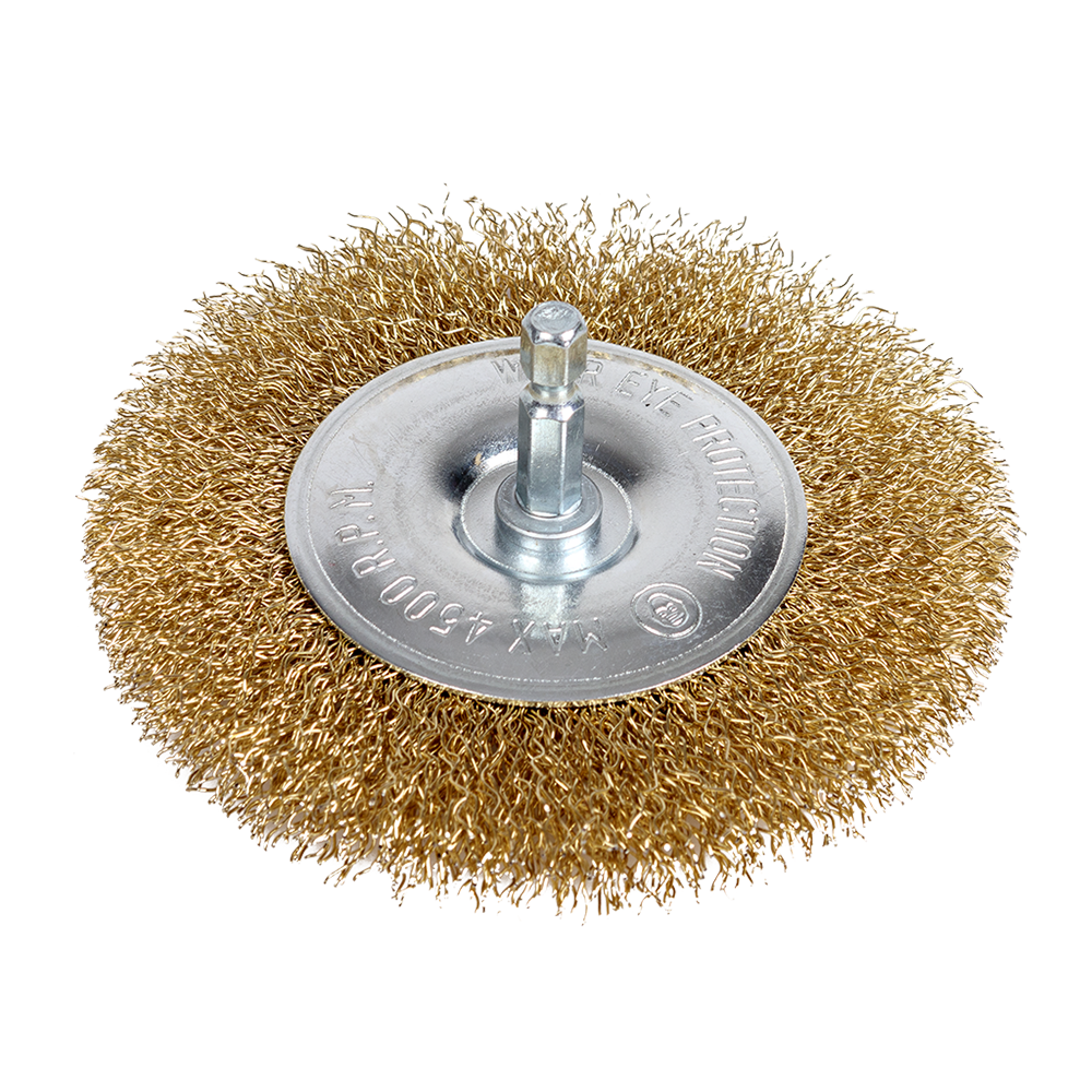 Brosse métallique NTools Wire Brush - Tige hexagonale 1/4, pour perceuse et visseuse