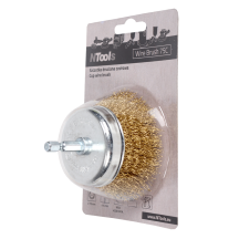 Brosse métallique NTools Wire Brush - Tige hexagonale 1/4, pour perceuse et visseuse