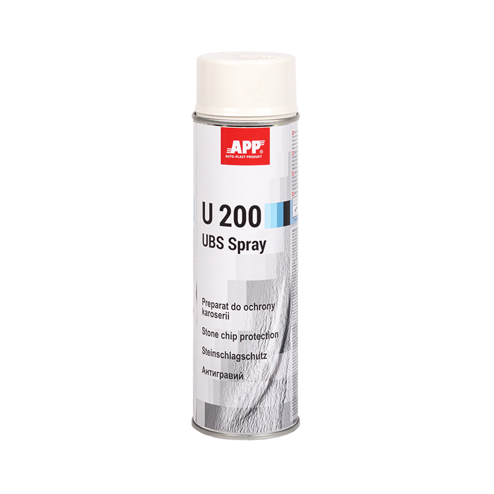 Protection anti-gravillon en bombe APP U200 UBS Spray - Pour bas de caisse et carrosserie, recouvrable, 500 ml