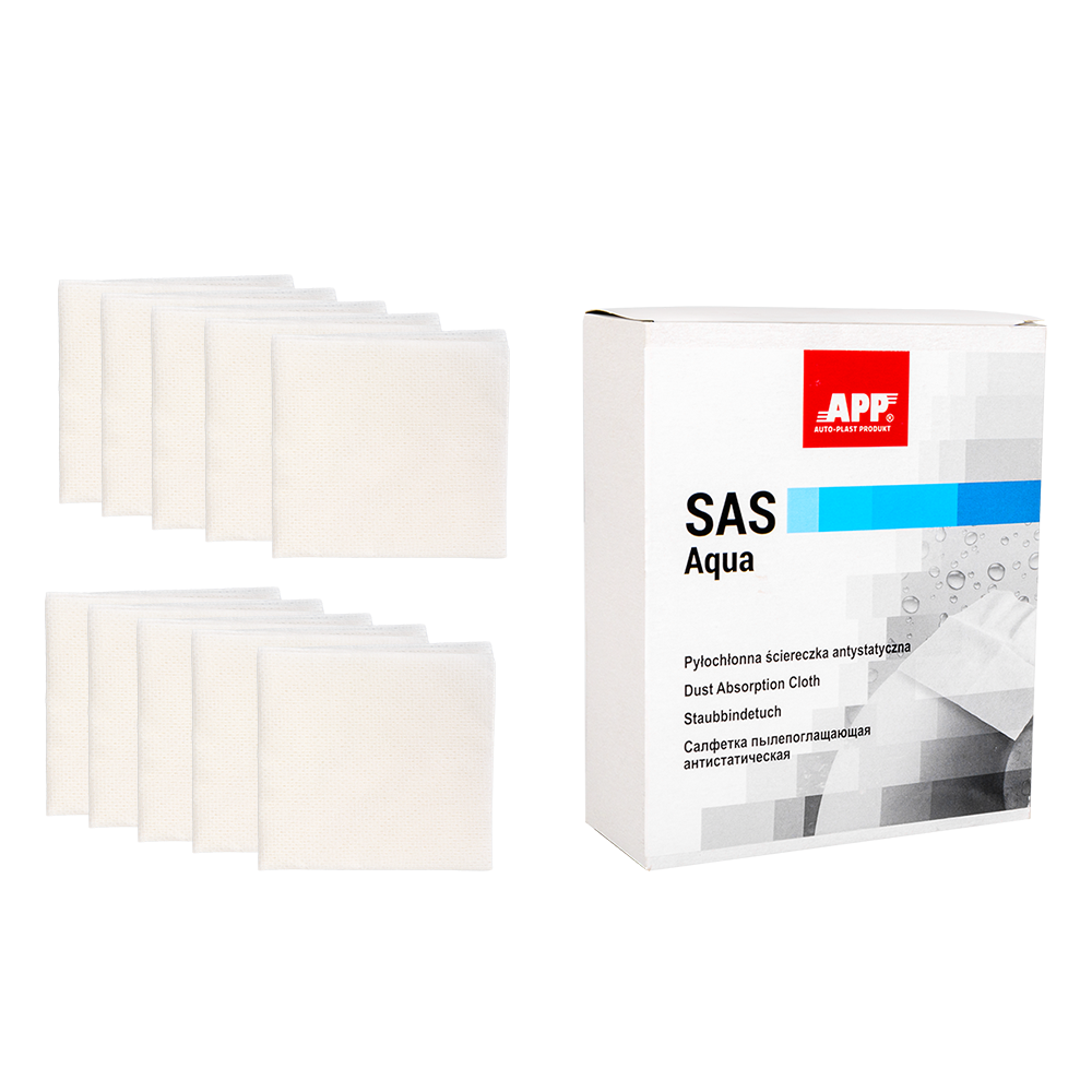APP SAS AQUA - Ściereczka antystatyczna | 460 mm x 195 mm | op. 10 szt.