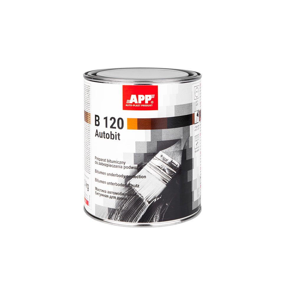 Masa bitumiczna do zabezpieczania podwozia APP B120 Autobit | 1,3 kg | czarny