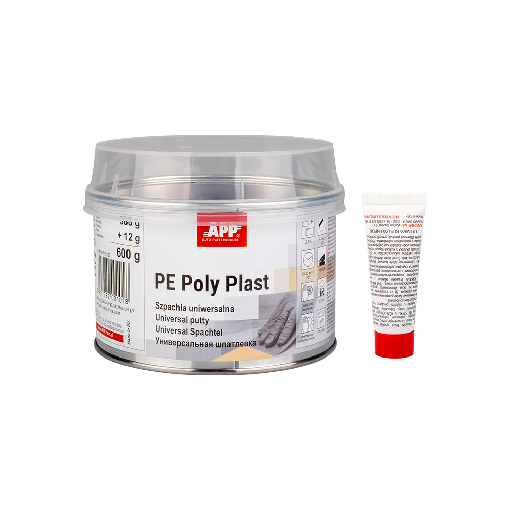Mastic APP Poly Plast - Grain moyen et souplesse moyenne, pour carrosserie voiture