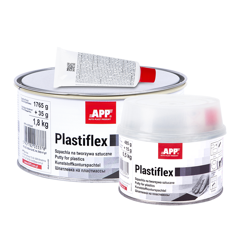 Mastic pour plastique APP Plastiflex - Pour carrosserie voiture, très grande souplesse