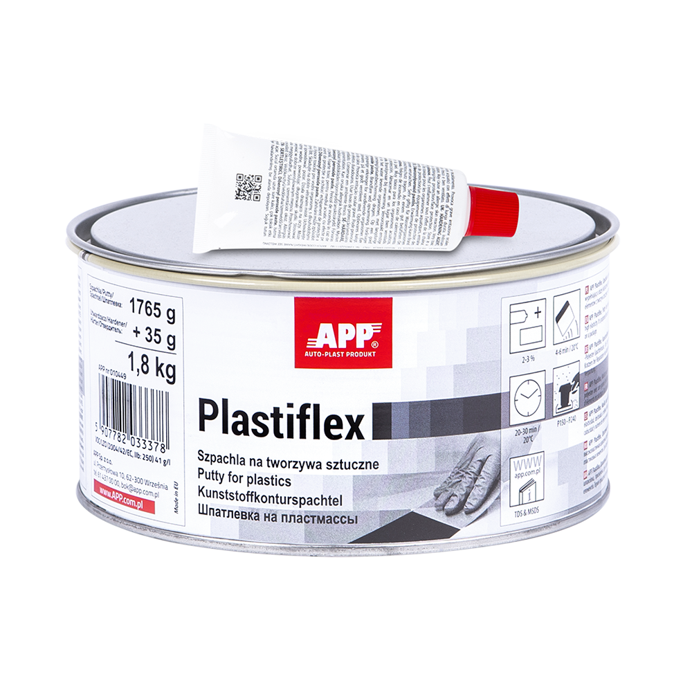 Mastic pour plastique APP Plastiflex - Pour carrosserie voiture, très grande souplesse