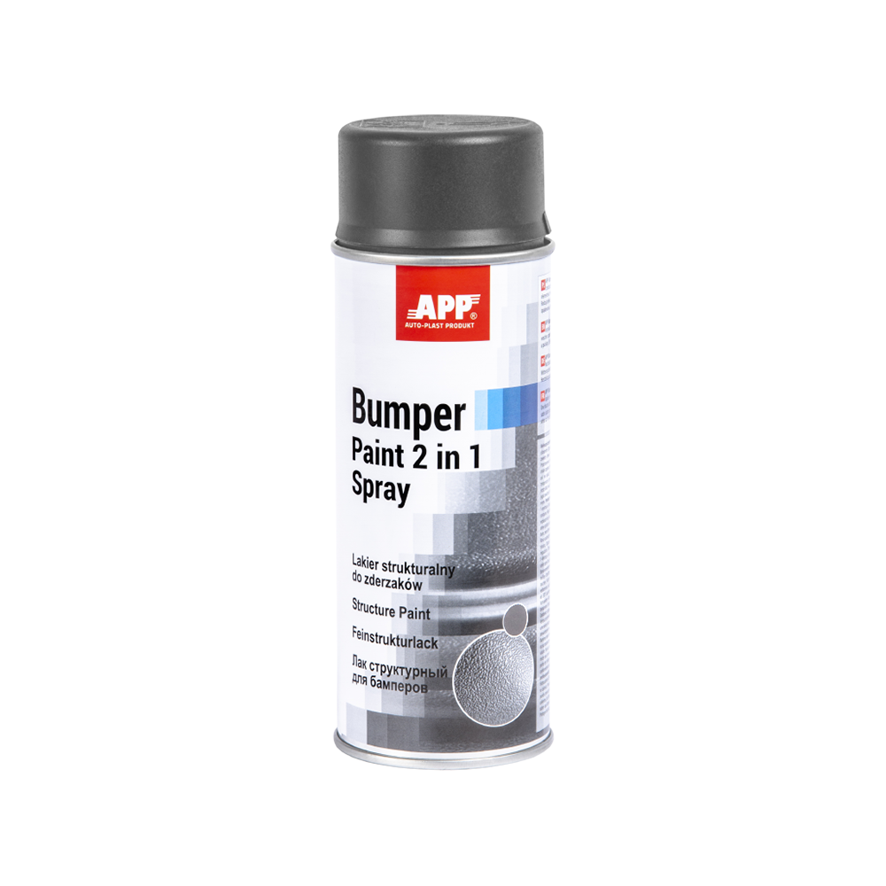 Peinture structurée pare-chocs en bombe APP Bumper Paint 2 in 1 - Reproduit la texture d’origine, 400 ml