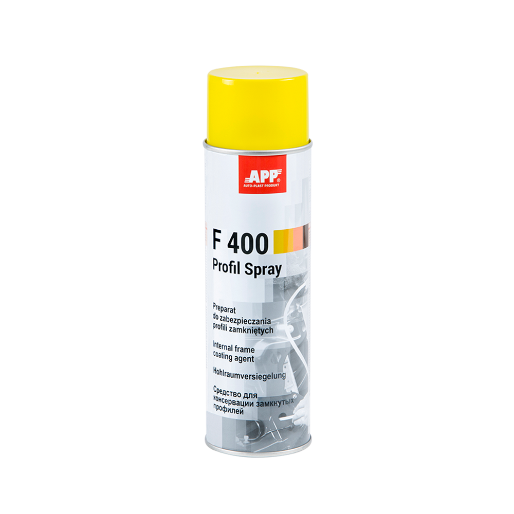 Cire pour corps creux en bombe APP F400 Profil Spray - Protection anti-rouille, hydrofuge, 500 ml