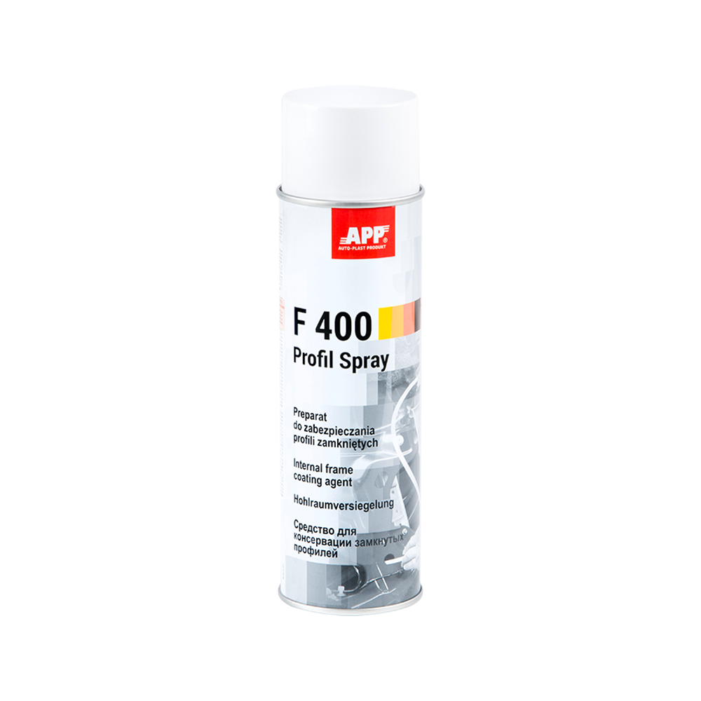 Cire pour corps creux en bombe APP F400 Profil Spray - Protection anti-rouille, hydrofuge, 500 ml