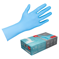 Gants nitrile jetables longs APP QUARTZ Q910 Extra Strong - Extra épais, résistance chimique renforcée, boîte de 100