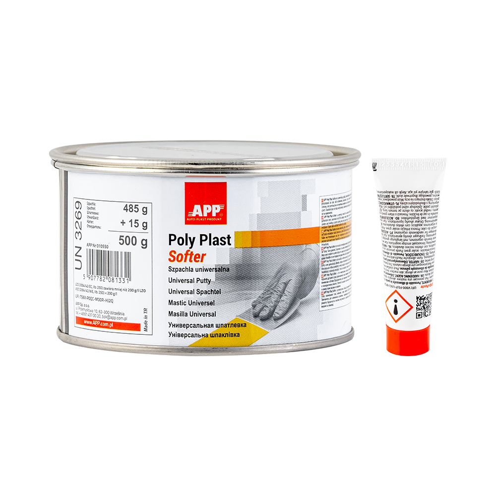 Mastic polyester APP Poly Plast Softer - Très souple, séchage rapide