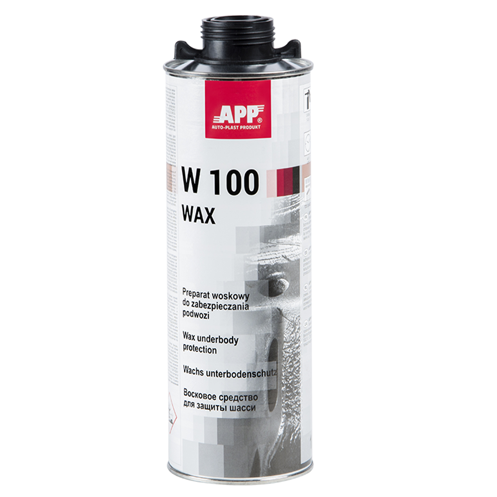 Preparat woskowy do zabezpieczania podwozia APP W100 WAX | 1,0 L | antracyt