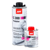Revêtement de protection texturé 2K noir APP C300 Predator 3:1 et Harter - Anti-rayures, anticorrosion, 800 ml