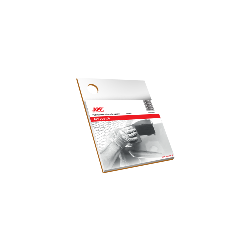 APP PDS100 - Podkładka do mieszania szpachli - pionowa (100 kartek) 100 kartek 245 x 215mm (1)