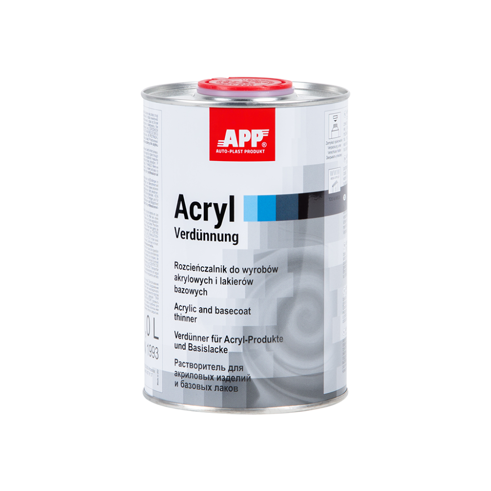 APP Acryl Verdunnung - Rozcieńczalnik do wyrobów akrylowych i lakierów bazowych Wolny 1 0 L