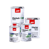 APP Klarlack Glosser 2:1+ Harter - Utwardzacz do lakieru akrylowego 4x5L lak+4x2 5L utw.szyb 30L (1)