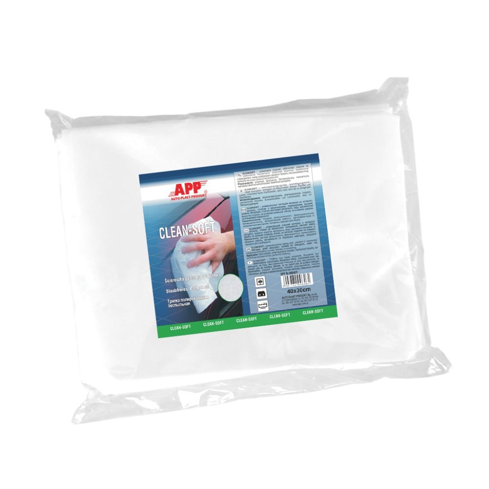 APP Clean Soft - Ściereczki polerskie bezpyłowe biały 40 x 30cm op (20szt)(1)