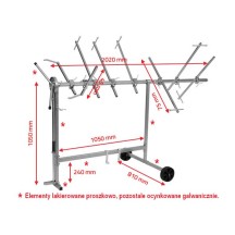 NTools Premium - Stojak obrotowy lakierniczy do elementów 24kg 2020 x 810 x 1050mm(3)