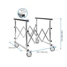 NTools MS - Mobilny stojak do elementów z regulacją długości i wysokości Nośność 120 kg(5)