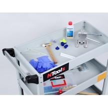 NTools 3S - Wózek warsztatowy trzypółkowy 22kg szary 800 x 390 x 835mm (2)