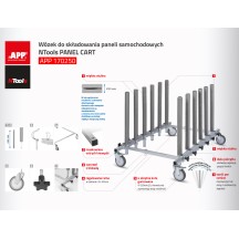 NTools PANEL CART - Wózek do składowania paneli samochodowych Max.80kg 1150 x 700-1000 x 800mm(4)