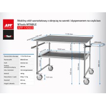 NTools MTABLE - Mobilny stół warsztatowy 38kg max.100kg 1170 x 750 x 930mm(5)