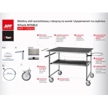 NTools MTABLE - Mobilny stół warsztatowy 38kg max.100kg 1170 x 750 x 930mm(6)