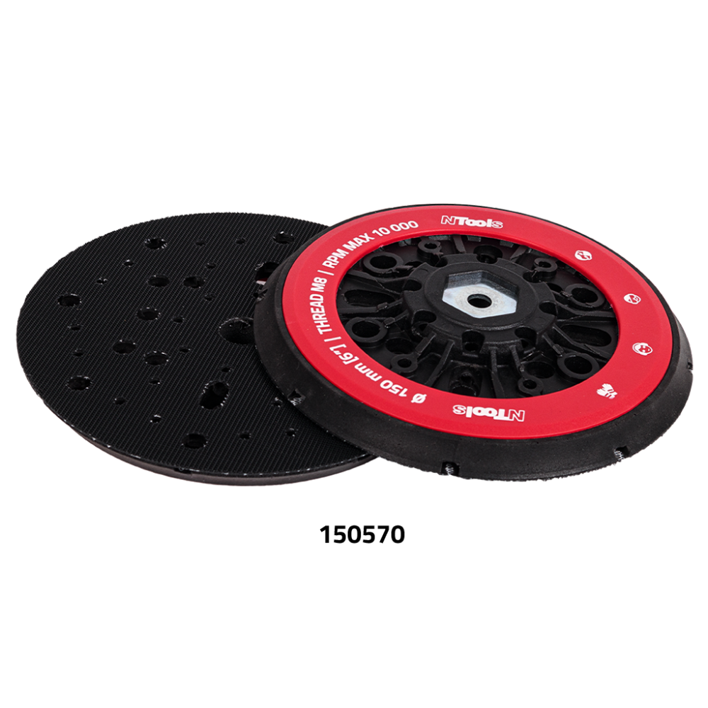Tarcza robocza d150 do szlifierki NTools SWR 03E/05E | HEX M8 i 5/16 UNF | 8+8 / 6+1 | d150