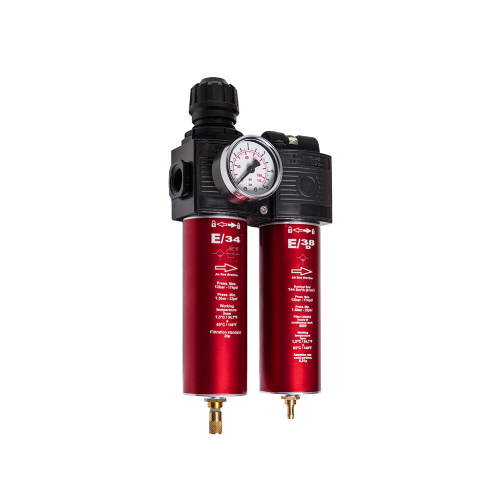 APP E32 A - Kabinowy blok filtracyjny z regulatorem manometrem i separatorem oleju 1/2"(1)