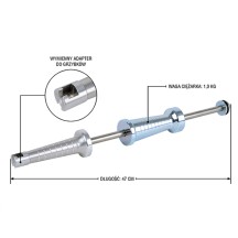 NTools MB1000 - Młotek bezwładnościowy aluminiowy do grzybków 1000g 1000g (4)
