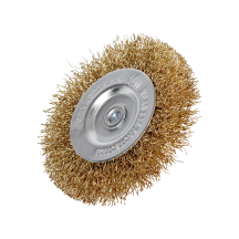 NTools Wire Brush 75P - Szczotka druciana trzpień hex 1/4" płaska d 75 mm (2)