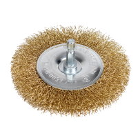 NTools Wire Brush 100P - Szczotka druciana trzpień hex 1/4" płaska d 100 mm (1)