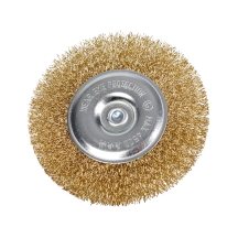 NTools Wire Brush 100P - Szczotka druciana trzpień hex 1/4" płaska d 100 mm (2)