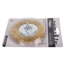 NTools Wire Brush 100P - Szczotka druciana trzpień hex 1/4" płaska d 100 mm (3)