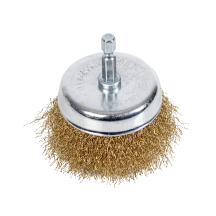 NTools Wire Brush 75C - Szczotka druciana trzpień hex 1/4" czołowa d 75 mm (1)