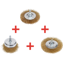 NTools Wire Brush Set - Zestaw szczotek drucianych płaskich i czołowych (1)