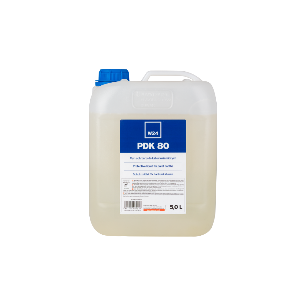 W24 PDK 80 - Płyn ochronny do kabin lakierniczych 5 0 L