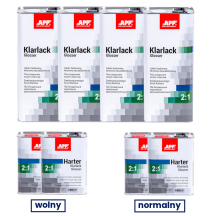 APP Klarlack Glosser 2:1+ Harter - Utwardzacz do lakieru akrylowego 4x5L lak+2x2 5L utw.nor.+2x2 5L utw.woln 30L