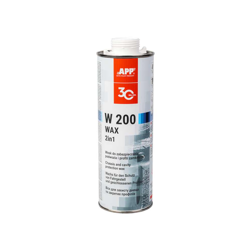 APP W200 WAX - Preparat woskowy do zabezpieczania podwozia i profili zamkniętych 2w1 bezbarwny 1 0L(1)