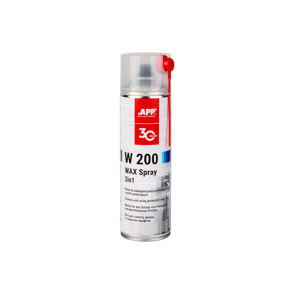 APP W200 WAX Spray - Preparat woskowy do zabezpieczania podwozia i profili zamkniętych 2w1 bezbarwny 0 50l(1)
