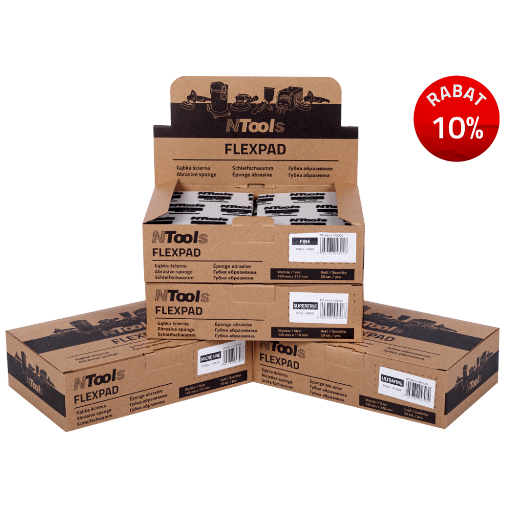 NTools FLEXPAD Z - Zestaw gąbek ściernych