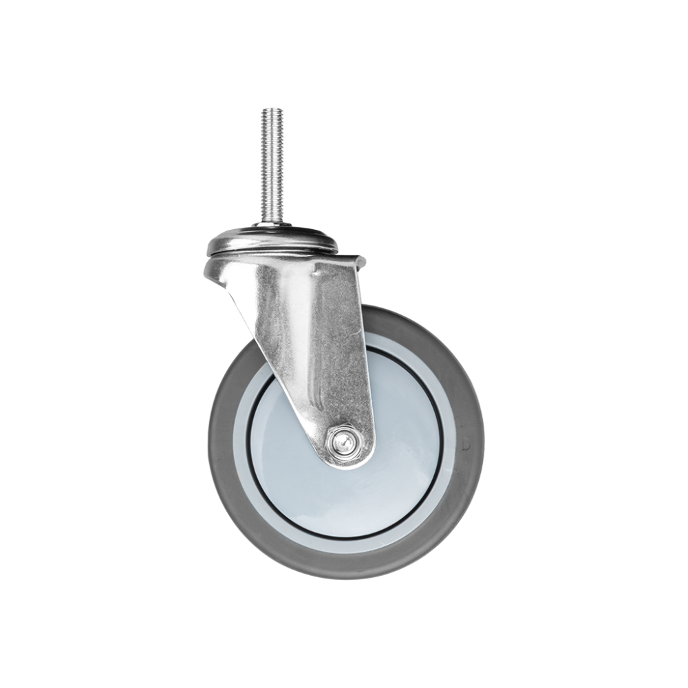 NTools TPR Caster 100 - NTools TPR Caster 100 - Koło transportowe obrotowe bez hamulca gumowane M8x40 d100x27mm