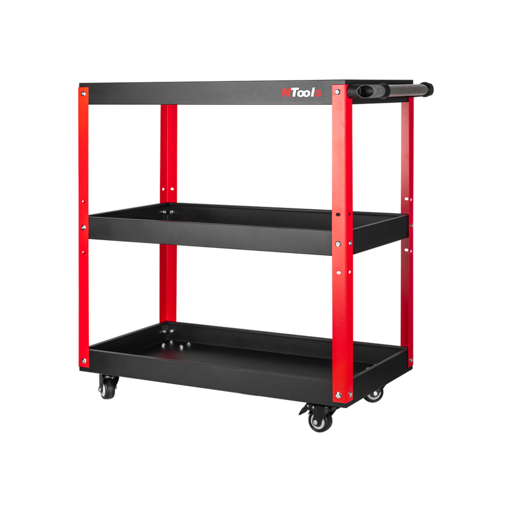 NTools L3S - NTools L3S - Wózek warsztatowy trzypółkowy nośność 100 kg 660 x 350 x 740 mm