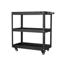 W24 TWR - W24 TWR - Wózek narzędziowy z trzema półkami 8kg czarny 660 x 350 x 740 mm