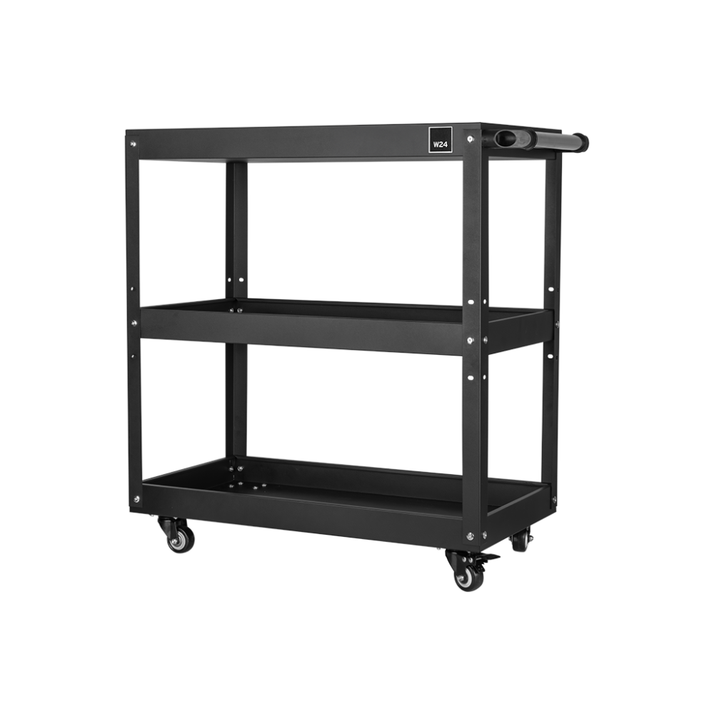 W24 TWR - W24 TWR - Wózek narzędziowy z trzema półkami 8kg czarny 660 x 350 x 740 mm