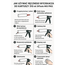 Ręczny wyciskacz do kartuszy 310 ml NTools HKS PRO Przełożenia 12:1 / 25:1