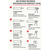Ręczny wyciskacz do kartuszy 310 ml NTools HKS PRO Przełożenia 12:1 / 25:1