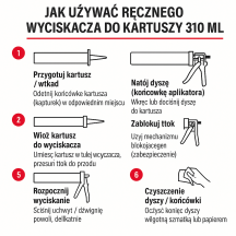Ręczny wyciskacz do kartuszy 310 ml NTools HKS PRO Przełożenia 12:1 / 25:1